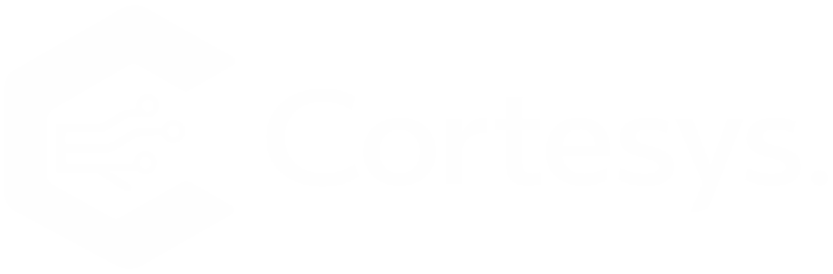 Cortesys Pvt Ltd logo, white version